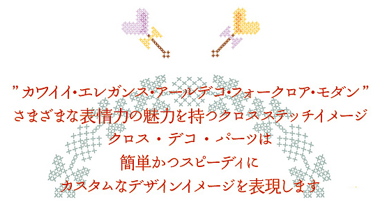 クロス・デコ・パーツは簡単かつスピーディにデザインイメージを表現します