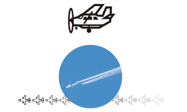 ジェット機ヒコーキ雲